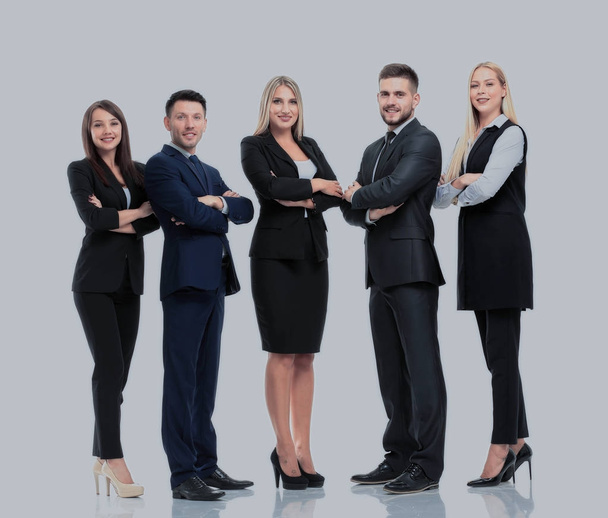 Erfolgreiches Businessteam isoliert auf weißem Hintergrund - Foto, Bild