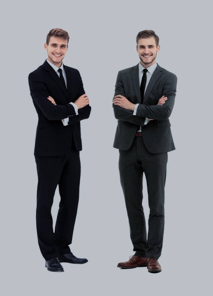 portrait in full growth - two smiling and successful business pa - Foto, Bild