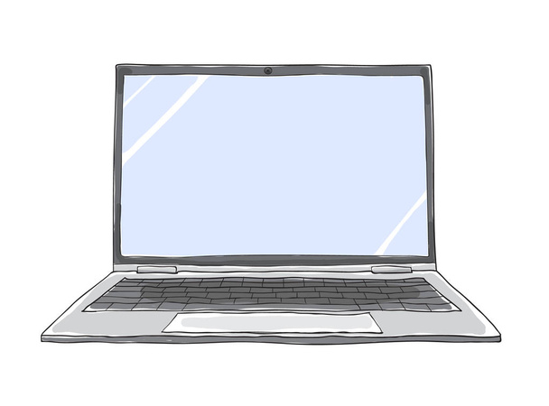 Ручной рисунок на ноутбуке
 - Вектор,изображение