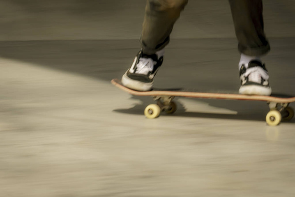 Skateboard speed blur  - Photo, image