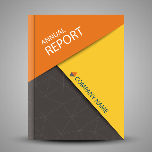 Relatório anual cobrir em design abstrato. Design de modelo de capa de forma colorida abstrato - Vetor, Imagem