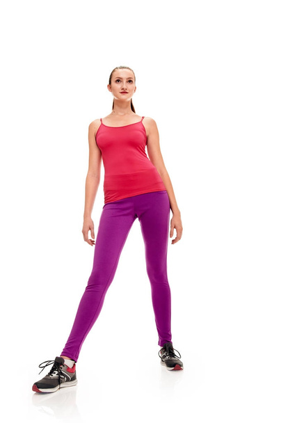Aerobics fitness woman long legs - Valokuva, kuva