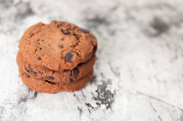 Chocolate biscuit with chocolate drop - Photo, Image