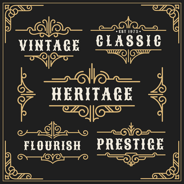 Vintage fleurit cadre de vigne et luxueuse calligraphie decorati
 - Vecteur, image