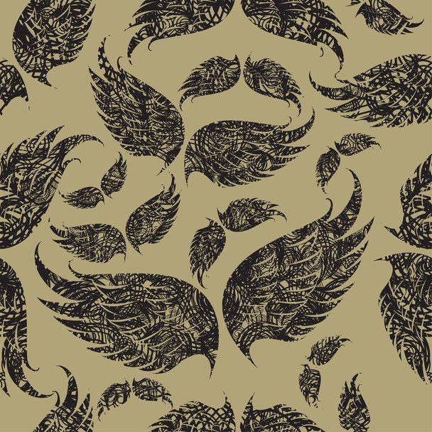 Seamless pattern with wings - Vecteur, image