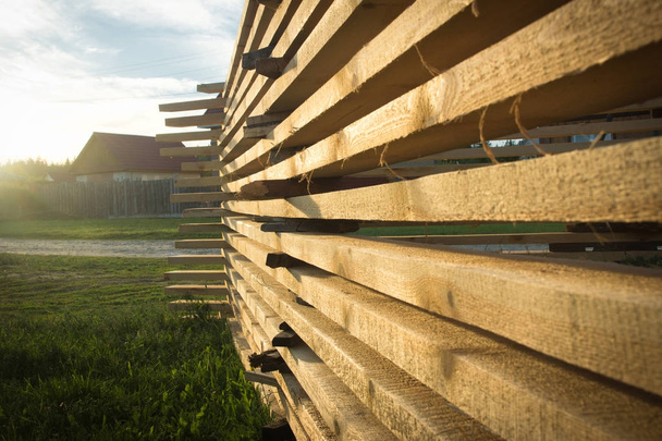 houten huisbouw - Foto, afbeelding