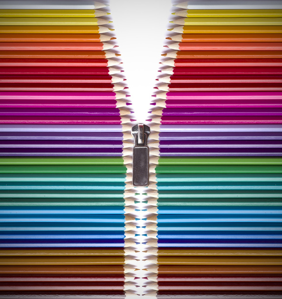 criatividade aberta com lápis coloridos
 - Foto, Imagem