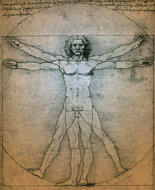 Homem Vitruviano - Leonardo da Vinci
 - Foto, Imagem