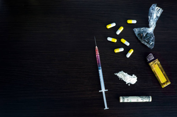 Heroin, cocaine and other types - Photo, Image