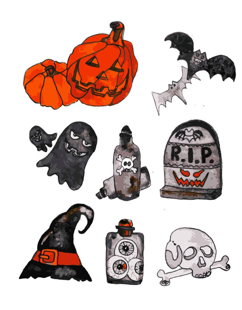 Halloween truque ilustração ou tratar
 - Vetor, Imagem