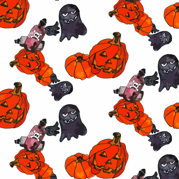 Vektorillustration eines Halloween-Sets - Vektor, Bild