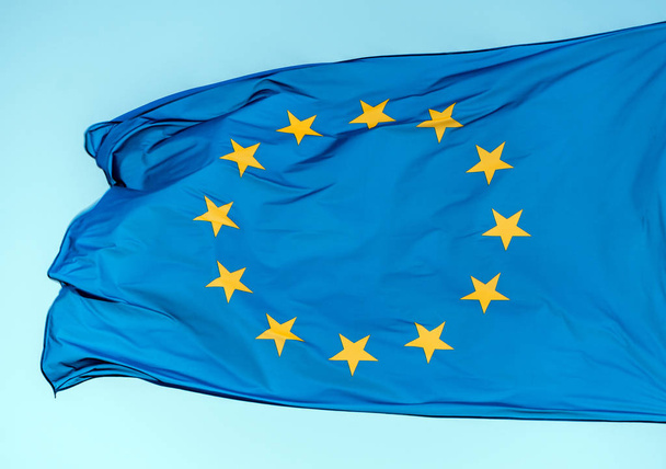 σημαία της Ευρώπης Ένωσης closeup - Φωτογραφία, εικόνα