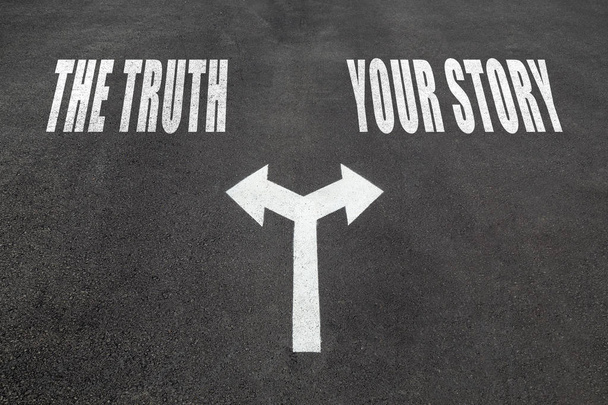 Την αλήθεια vs έννοια επιλογή σας ιστορία - Φωτογραφία, εικόνα