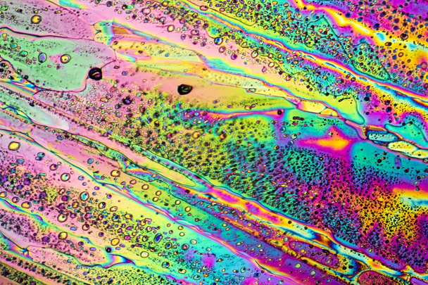 kleurrijke natrium acetaat micro kristallen - Foto, afbeelding