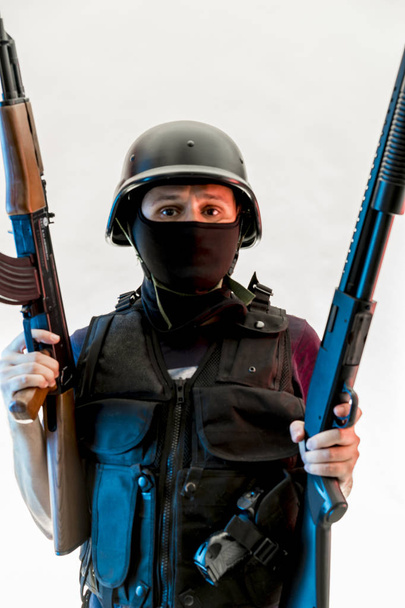 man armed with balaclava - Фото, изображение