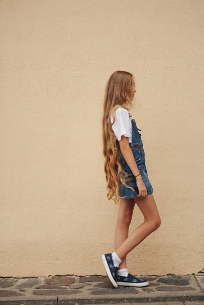 beautiful young girl with long hair - Zdjęcie, obraz
