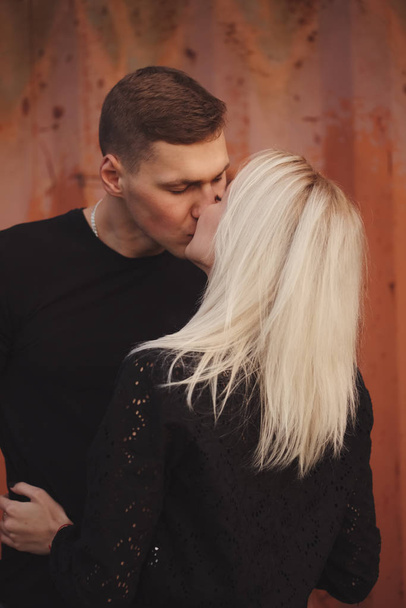 beautiful blonde girl with boyfriend - Valokuva, kuva