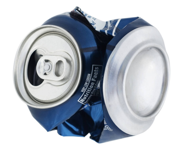 Isolated Crushed Can - Photo, Image