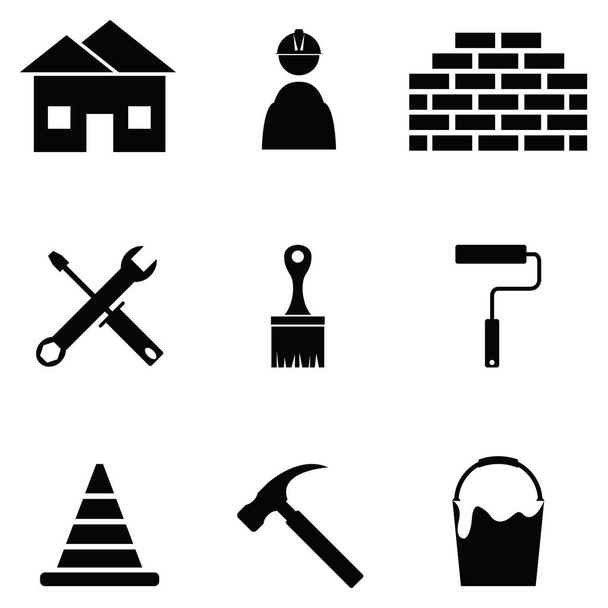 the builder icon set - Vector, Image