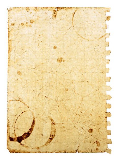 Old note paper with coffee stains - 写真・画像