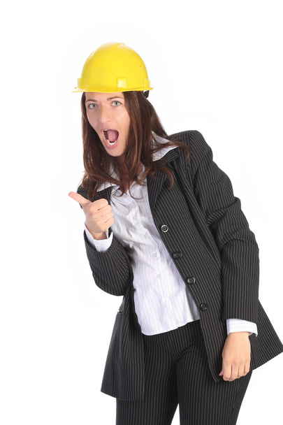 Young businesswoman with helmet - Photo, Image