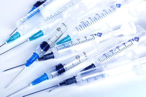 Medical syringes. Illustration on white background - Photo, Image