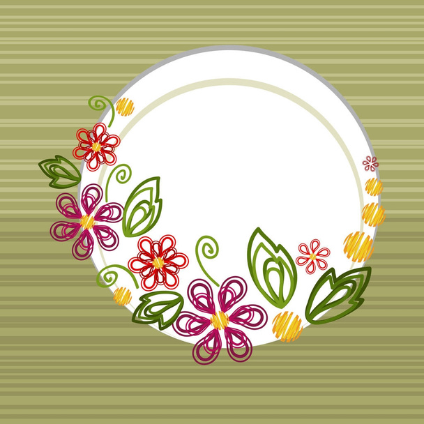 Carte avec fleurs décoratives
 - Vecteur, image