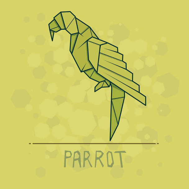 Векторна ілюстрація паперу орігамі з папуги
. - Вектор, зображення
