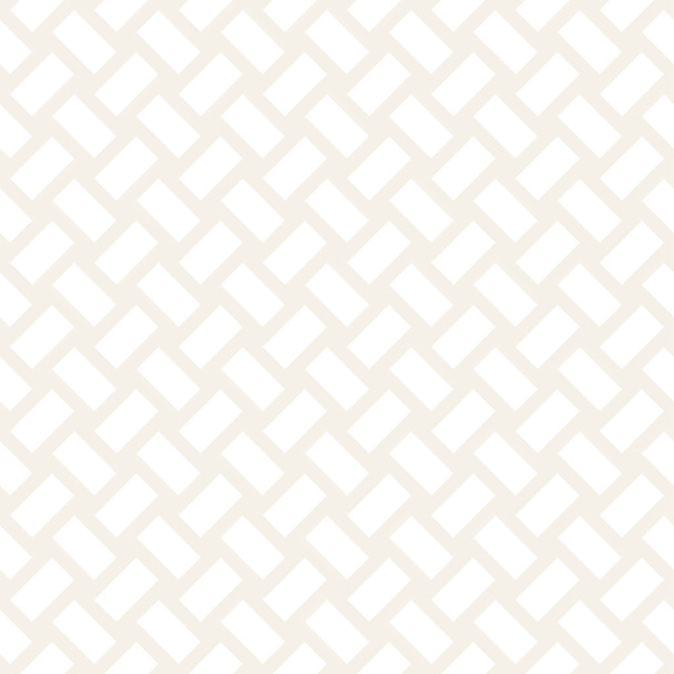 Crosshatch vector seamless geometric pattern. Crossed graphic rectangles background. Checkered motif. Seamless subtle texture of crosshatched lines. Trellis simple fabric print. - Vector, Imagen