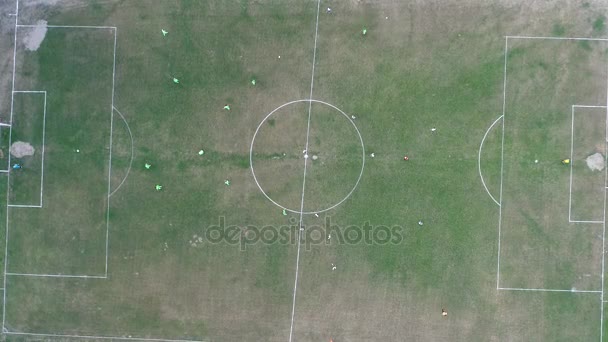 Luchtfoto stadion spel voetbalwedstrijd - Video