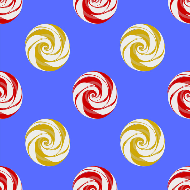 カラフルな甘いキャンディーシームレスパターン - ベクター画像