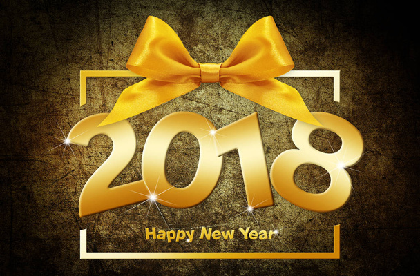 2018 happy New Year metin için el ilanları ve tebrik kartı kimliği - Fotoğraf, Görsel
