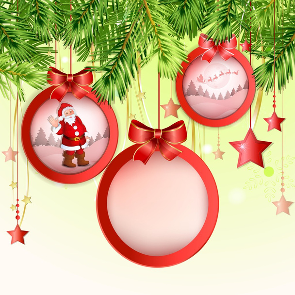 Bola de Navidad con Santa Claus
 - Vector, Imagen