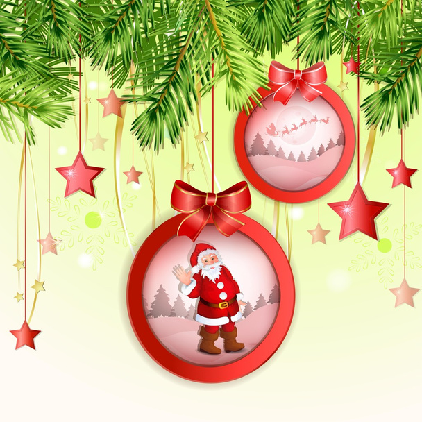 Рождественский бал с Санта Клаусом
 - Вектор,изображение