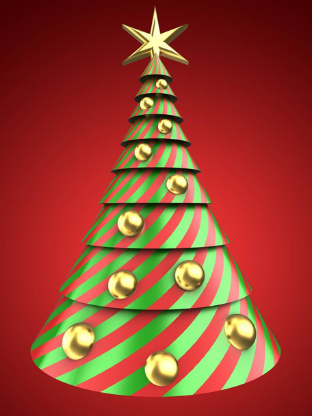 illustration of Christmas tree - Fotó, kép