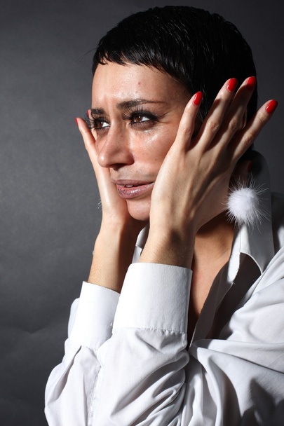 Sad depression woman with tears - Foto, immagini