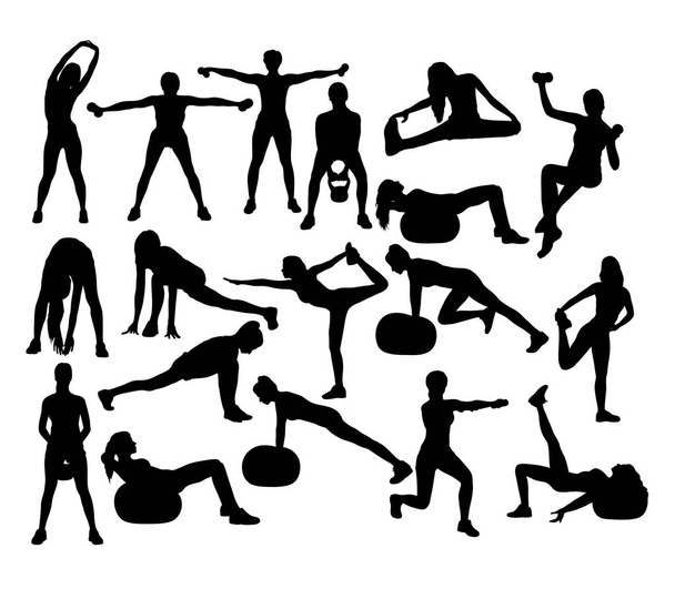 Fitness Aerobics Gym Elements and Icons Stock Vector by ©ckybe 88102412