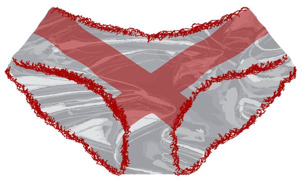Прапор штату Алабама трусики - Вектор, зображення