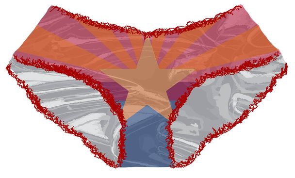 arizona flagge höschen - Vektor, Bild
