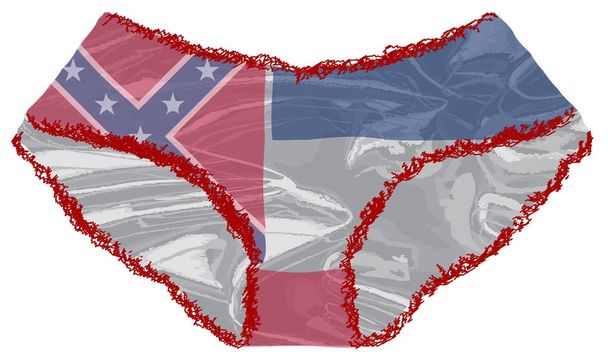 ミシシッピ州旗ショーツ - ベクター画像