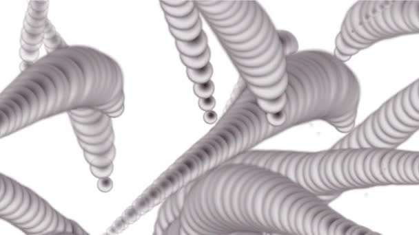 4k abstrakte 3D-Biologie Metallkugeln, gespaltene Bakterien Wurmsporen Mikrobiologie. - Filmmaterial, Video