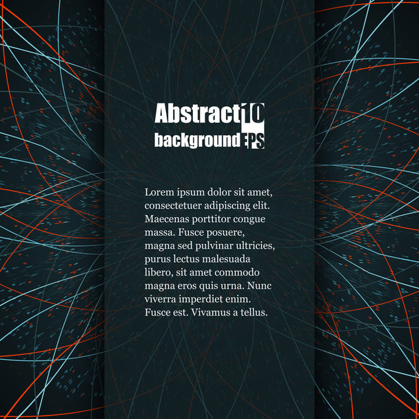 Abstract communication network background. Fractal element with lines and dots array. Big data connection complex concept. Brochure template. Eps10 Vector illustration - Vector, Image