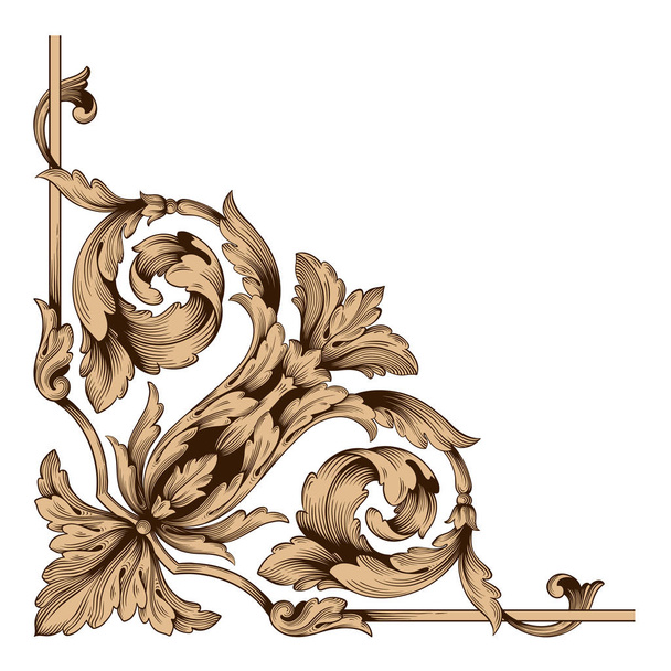 Classical baroque ornament vector  - Vector, Image