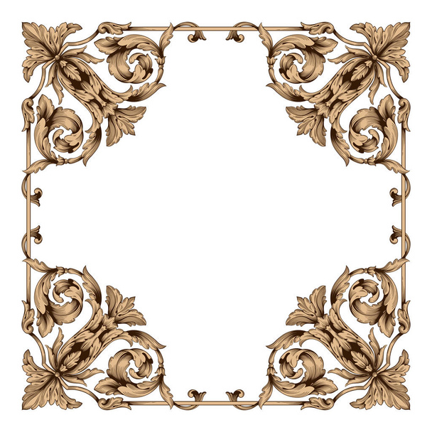 klassischer barocker Ornamentvektor  - Vektor, Bild