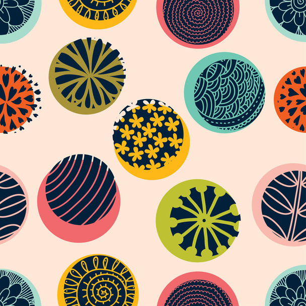 circles seamless pattern - Vektor, Bild