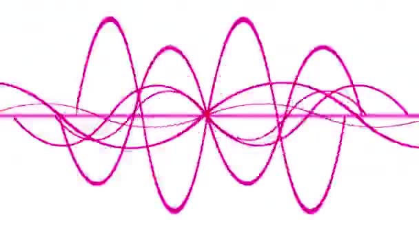 4 k αφηρημένη κυματισμός ρυθμό γραμμή φόντο, μοτίβο του ήχου, σήμα τεχνολογία ραντάρ - Πλάνα, βίντεο