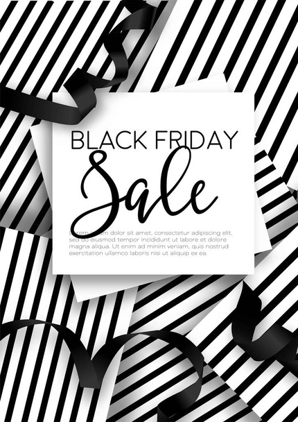 Black Friday sale advertising poster - Vektor, Bild