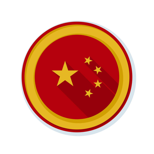 Chine bouton drapeau
 - Vecteur, image