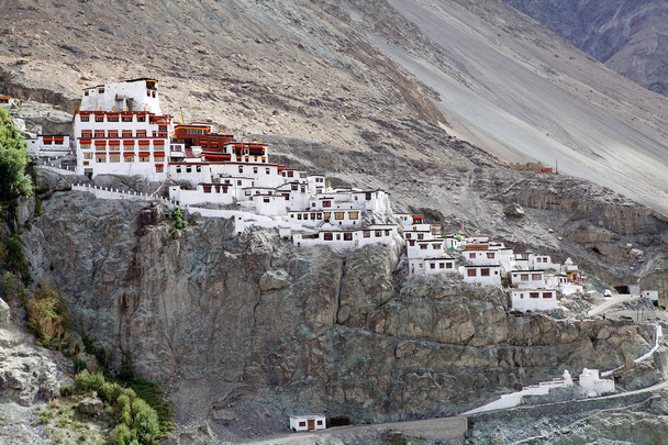Diskit klooster in Nubra vallei, Ladakh, India - Foto, afbeelding