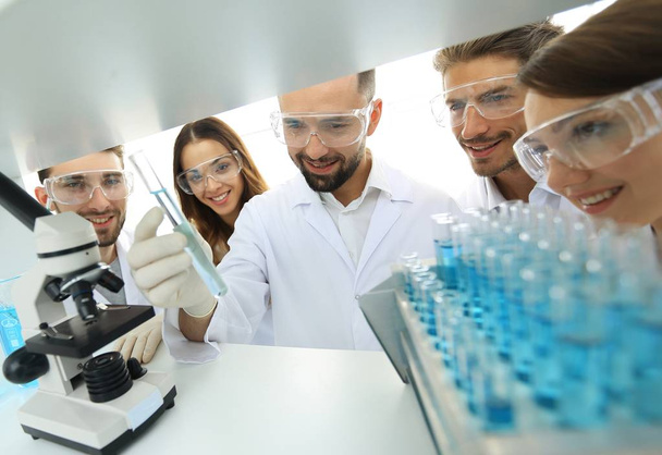 group of pharmacists working in the laboratory. - Foto, Bild